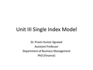 Single Index Model in Finance