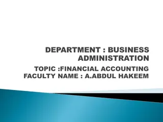 Financial Accounting and Reporting Basics