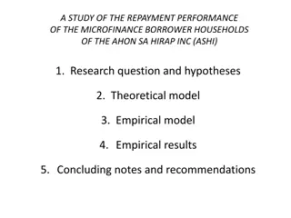 Study of Repayment Performance of Microfinance Borrower Households