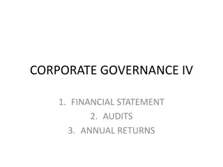 Corporate Governance: Financial Statements, Audits, and Annual Returns