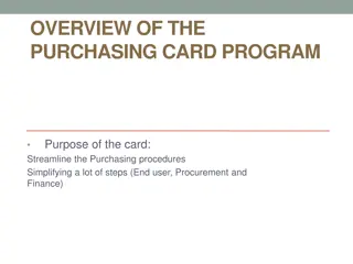Streamlining Purchasing Procedures with the P-Card Program