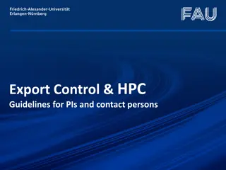 Export Control Regulations at Universities