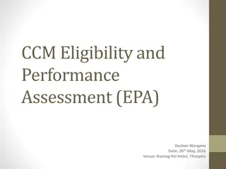 CCM Eligibility and Performance Assessment Guidelines