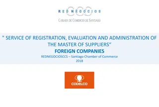 RedNegociosCCS Supplier Registration and Evaluation Services