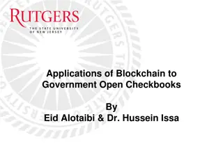 Government Open Checkbooks: Utilizing Blockchain for Transparency