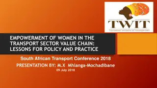 Empowering Women in the Transport Sector: Lessons and Challenges