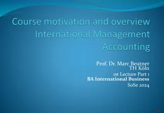 International Management Accounting with Prof. Dr. Marc Beutner