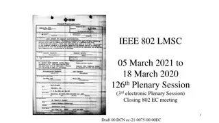 IEEE 802 LMSC 126th Plenary Session & IEEE Codes of Ethics