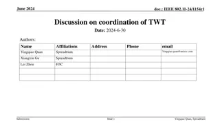 Multi-AP Coordination for Target Wake Time (TWT)
