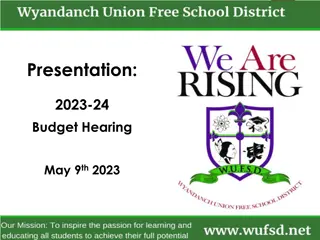 2023-24 Budget Highlights and Proposal for Capital Reserve