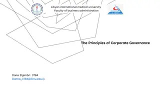 Principles of Corporate Governance at Libyan International Medical University