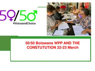 Feedback on SADC Constitutions: Gender Equality and Rights Overview
