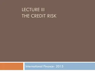 Credit Risk & Bond Ratings in International Finance