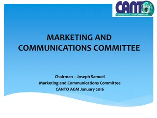 Enhancing CANTO's Visibility and Services: Marketing & Communications Committee Activities
