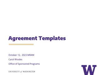 Sponsored Research Agreement Considerations and Templates