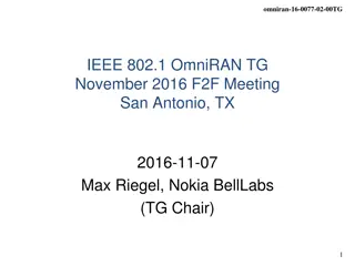 IEEE 802.1 OmniRAN TG Meeting November 2016