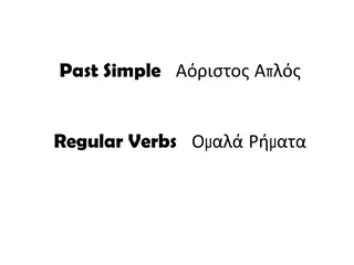 Learn Regular Verbs in Past Simple Tense