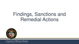 Findings, Sanctions, and Remedial Actions in Institutional Policy Violations