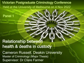 Intersection of Health and Deaths in Custody in Australia