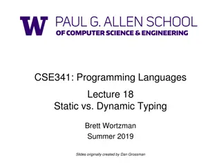 Static vs. Dynamic Typing in Programming Languages