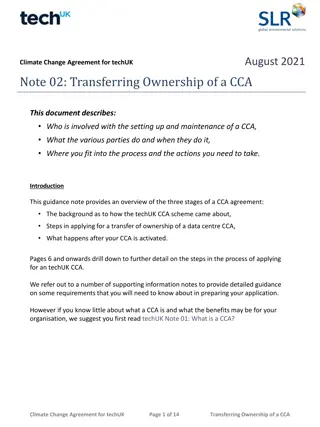 Transferring Ownership of a CCA Process Overview