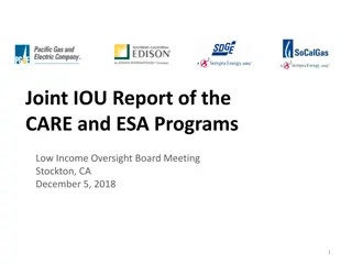 Low-Income Assistance Programs Update in California 2018