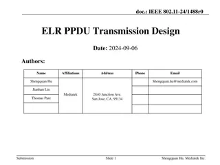 ELR Data Transmission Design in IEEE 802.11-24/1488r0