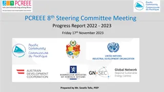 PCREEE 8th Steering Committee Meeting Progress Report 2022-2023