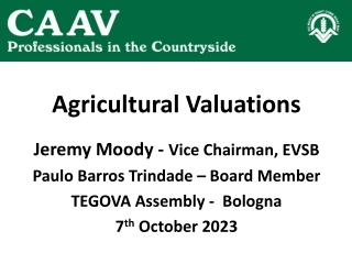 Challenges and Trends in Agricultural Valuations and Regulations