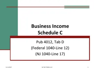 Business Income Schedule C and Related Tax Guidelines