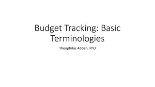 Budget Tracking and Economic Terms