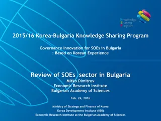 Innovation in SOE Governance for Economic Growth in Bulgaria