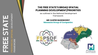 Spatial Planning Development Priorities in Free State: Aligning with National Framework