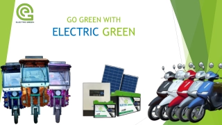 Revolutionizing Electric Mobility: Welcome to Electric Green