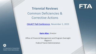 Financial Oversight and Corrective Actions in Transit Administration