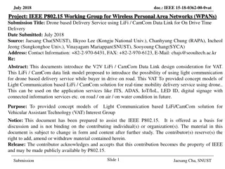Drone Delivery Service Using LiFi and CamCom Data Link