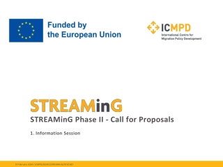 STREAMinG Phase II Call for Proposals Information Session