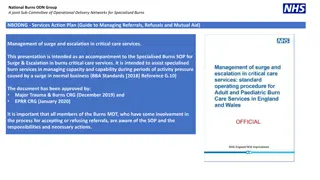 National Burns ODN Group Action Plan for Managing Referrals & Surge in Critical Care Services