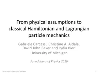 Physical Assumptions to Classical Hamiltonian
