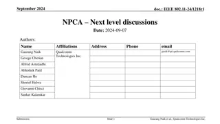 Next Level Discussions on IEEE 802.11-24 NPCA in UHR