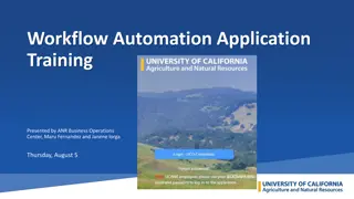 Automated Workflow Application Training Details