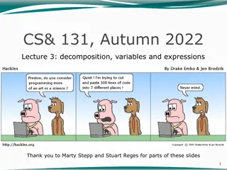 Decomposition and Functions in Programming