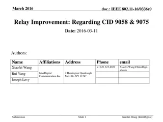 Improving Relay Functionality in IEEE 802.11-16/0336r0 Document