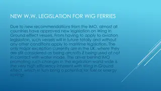New Legislation for Wing in Ground Effect Vessels and Wig Ferries