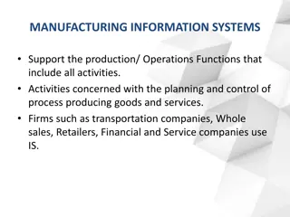 Manufacturing Information Systems Support Production Operations