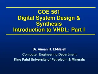 Introduction to VHDL: Digital System Design & Synthesis Overview