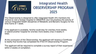 Exclusive Integrated Health Observership Program 2025 for MBS Professionals
