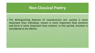 Neoclassical Poetry and Didacticism in Literature