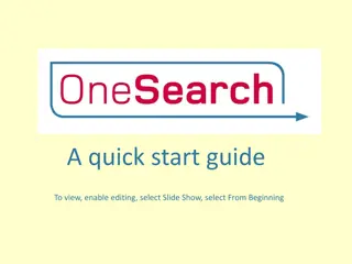 Effective Strategies for Using OneSearch to Access Library Resources