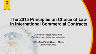 The 2015 Principles on Choice of Law in International Commercial Contracts by Dr. Priskila Pratita Penasthika